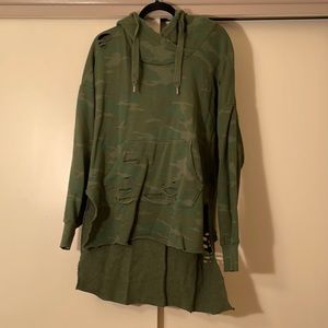 NSF distressed camo hoodie